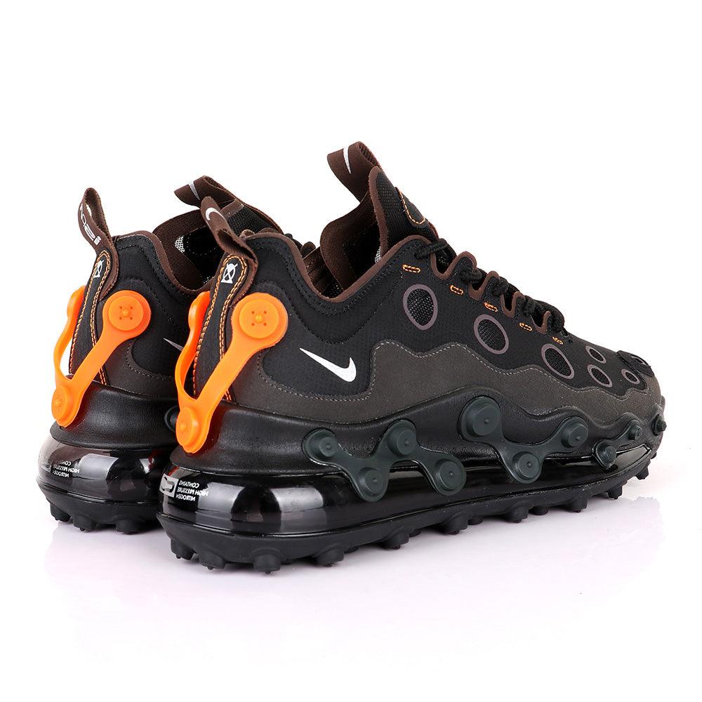 NK Ispa Airmax 720 Adapt Black with Orange Clip Sneakers - Obeezi