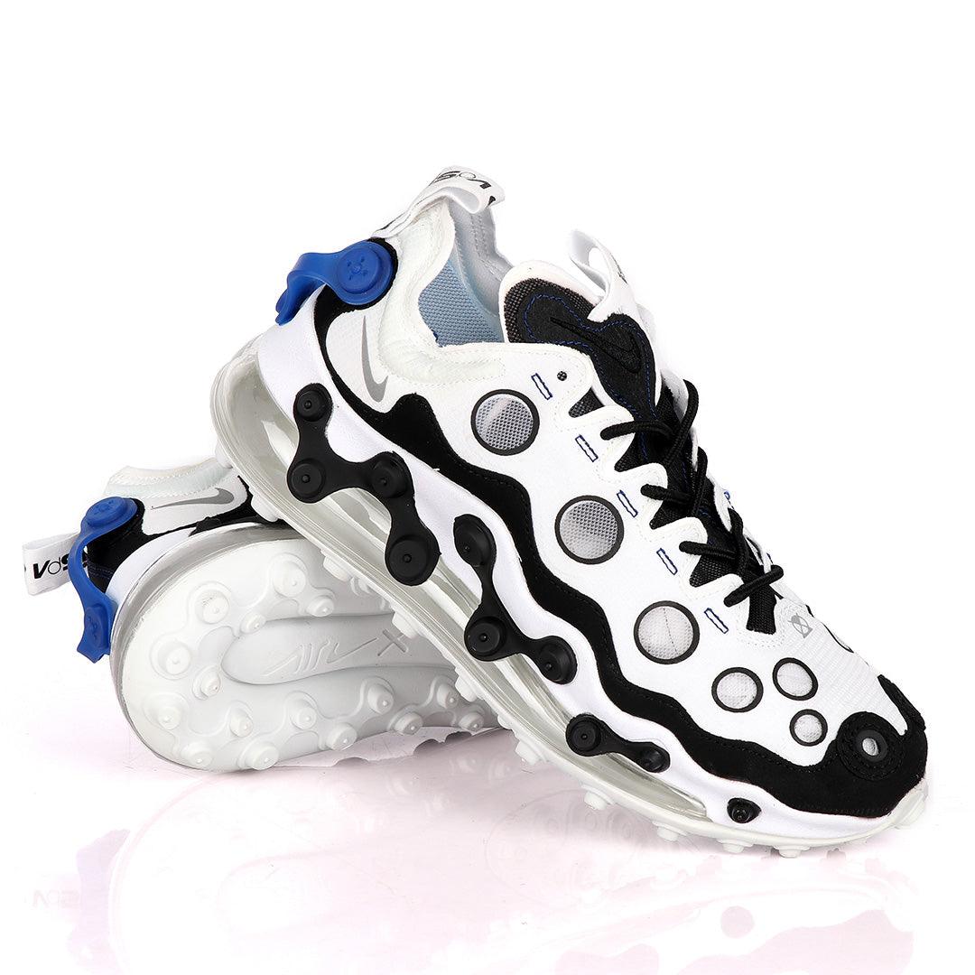 NK ISPA Max 720 White Black Sneakers With Ash Logo Design - Obeezi