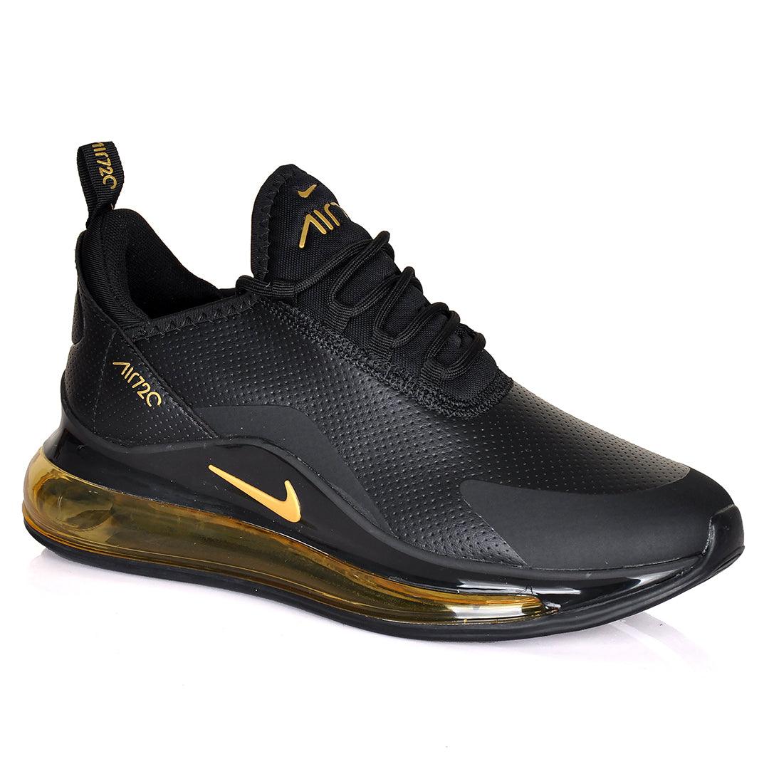 NK Max 720 Breathable Sneakers- Black Gold - Obeezi.com