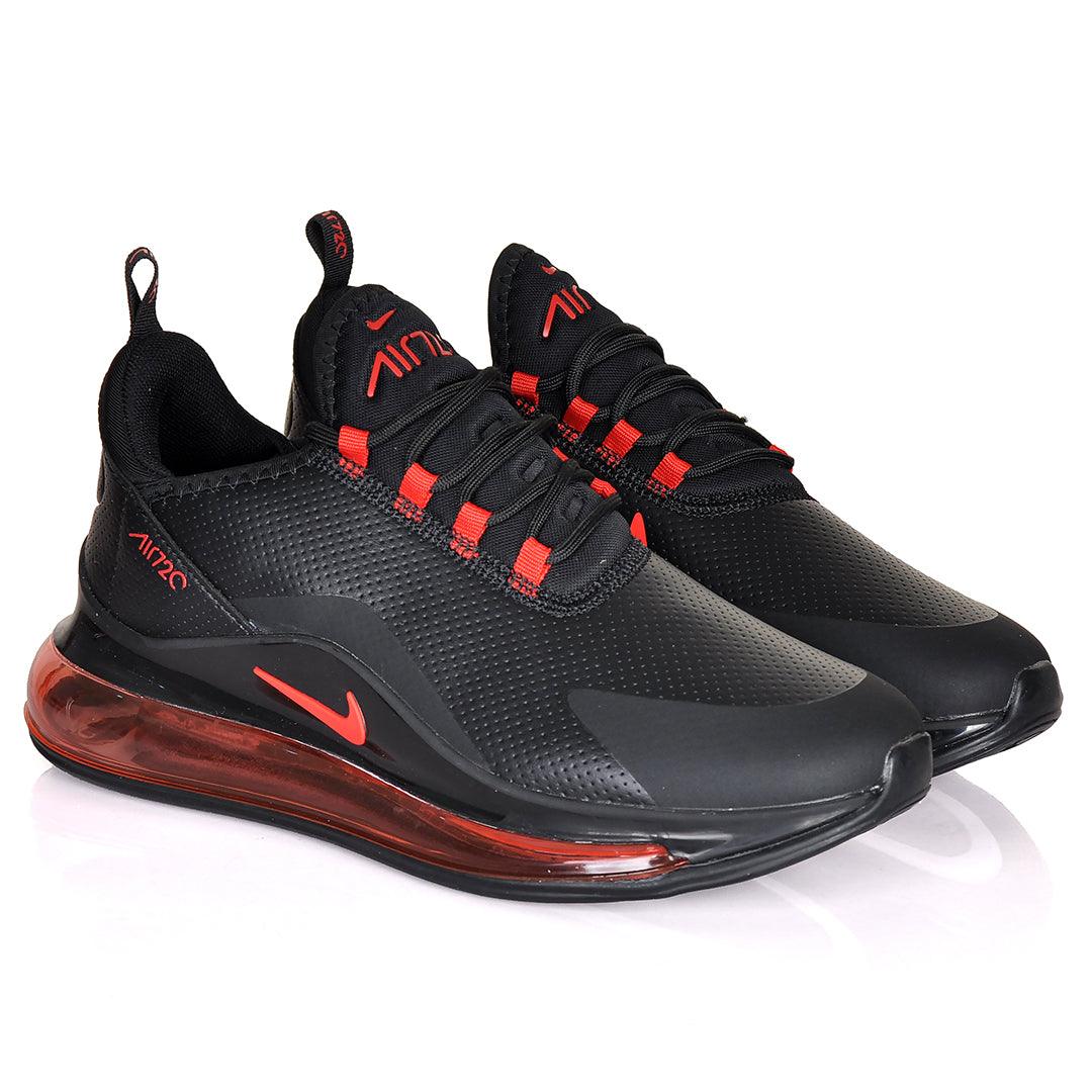 NK Max 720 Breathable Sneakers- Black Red - Obeezi.com
