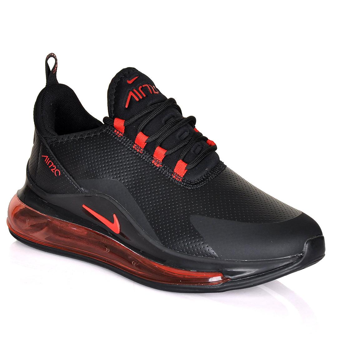 NK Max 720 Breathable Sneakers- Black Red - Obeezi.com
