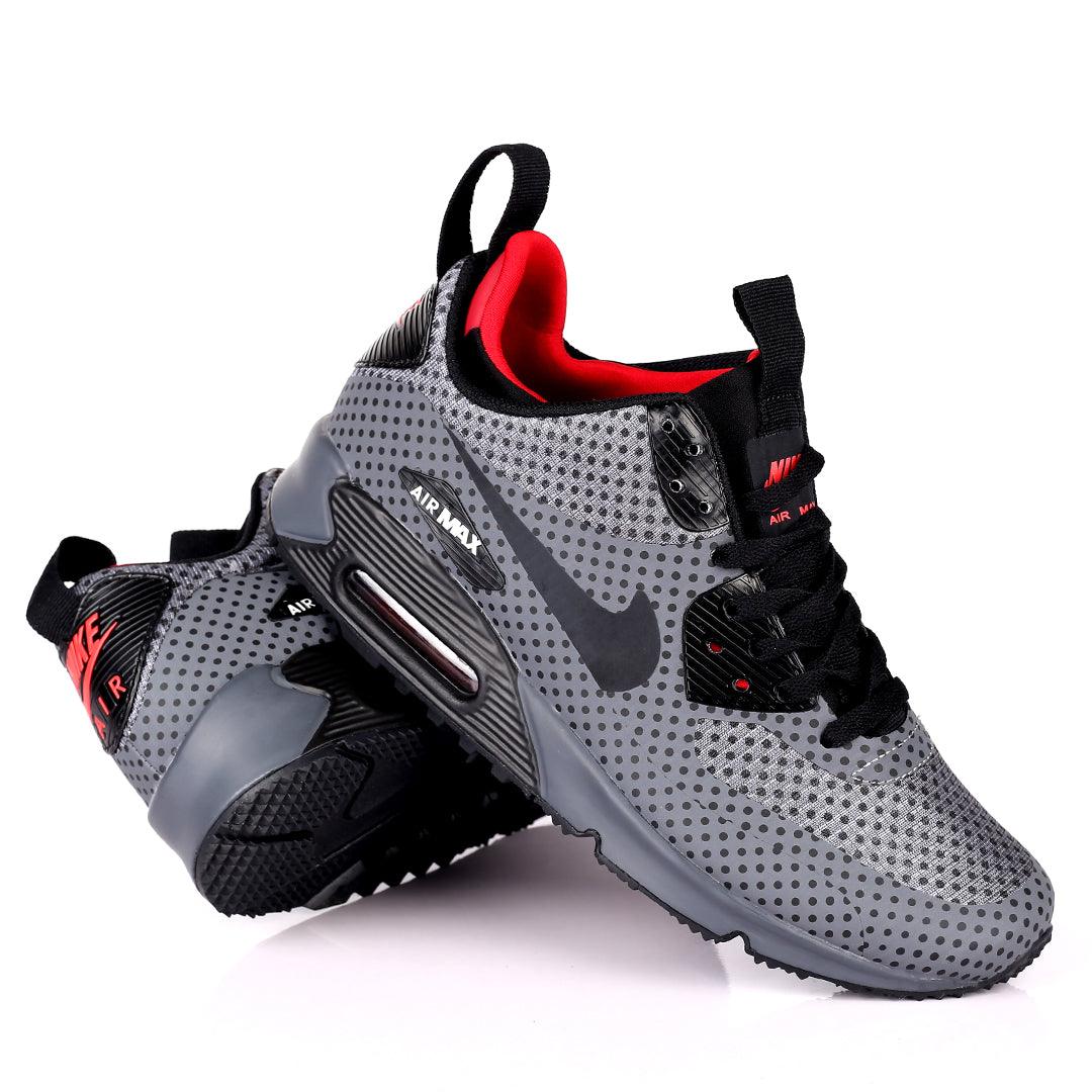 NK Max 90 Mid WNTR Black Dotted Design Sneakers - Obeezi.com