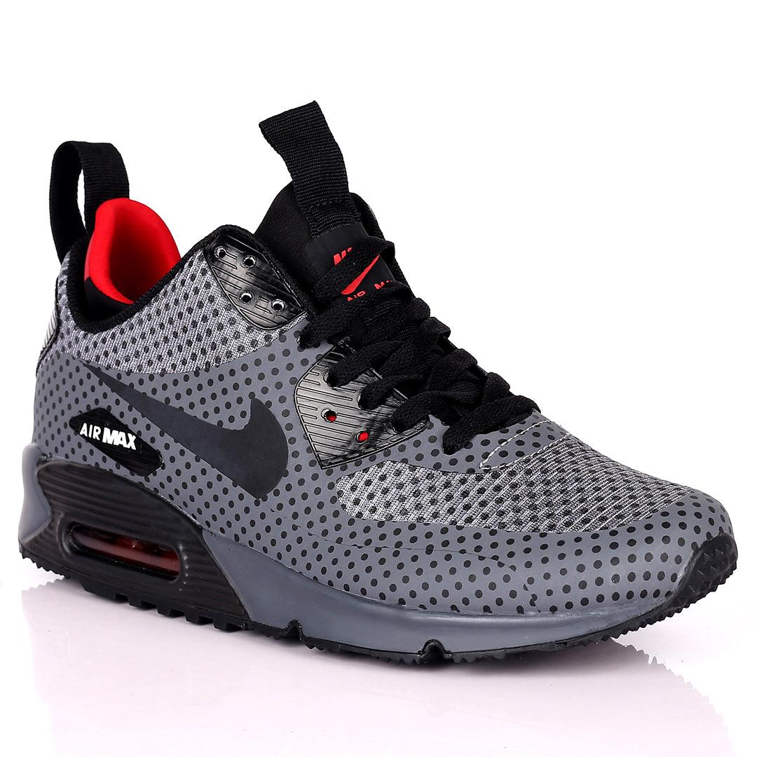 NK Max 90 Mid WNTR Black Dotted Design Sneakers - Obeezi.com