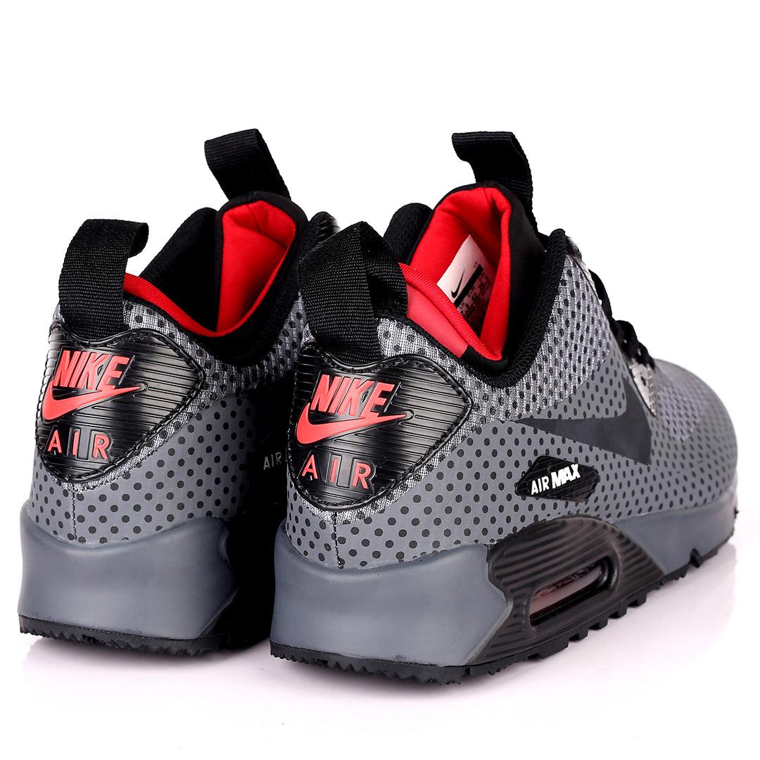 NK Max 90 Mid WNTR Black Dotted Design Sneakers - Obeezi.com