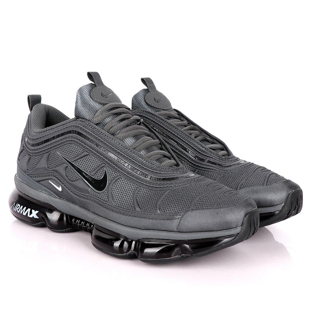 NK Max Grey Sneakers With Tuned Pressure Sole - Obeezi