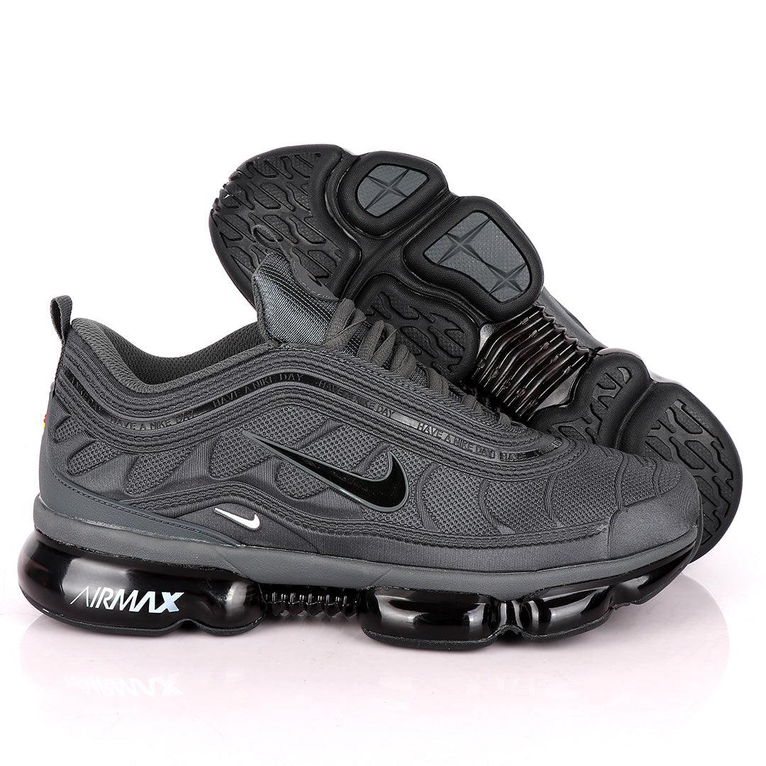 NK Max Grey Sneakers With Tuned Pressure Sole - Obeezi