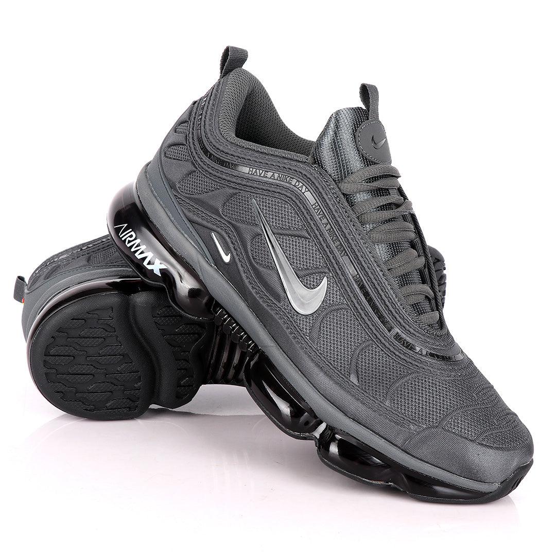 NK Max Grey Sneakers With Tuned Pressure Sole - Obeezi