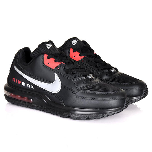 NK Max LTD 3 Side Logo Patterned Sneakers - Black - Obeezi.com