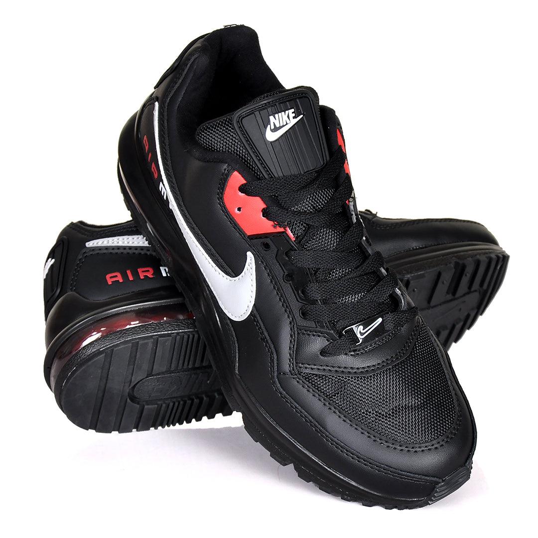 NK Max LTD 3 Side Logo Patterned Sneakers - Black - Obeezi.com