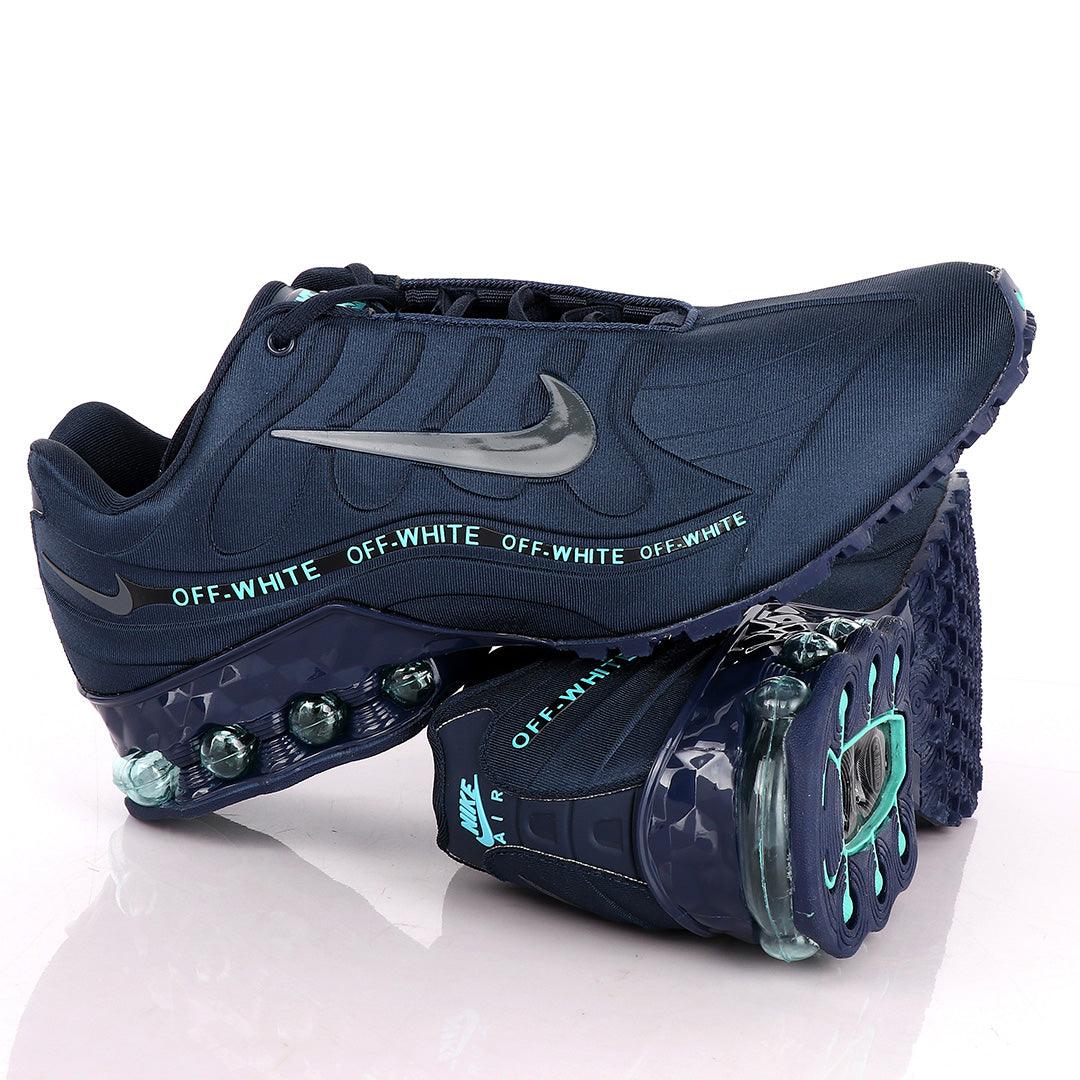 NK Max Off-White NavyBlue Sneakers With Carbon Grey Logo - Obeezi