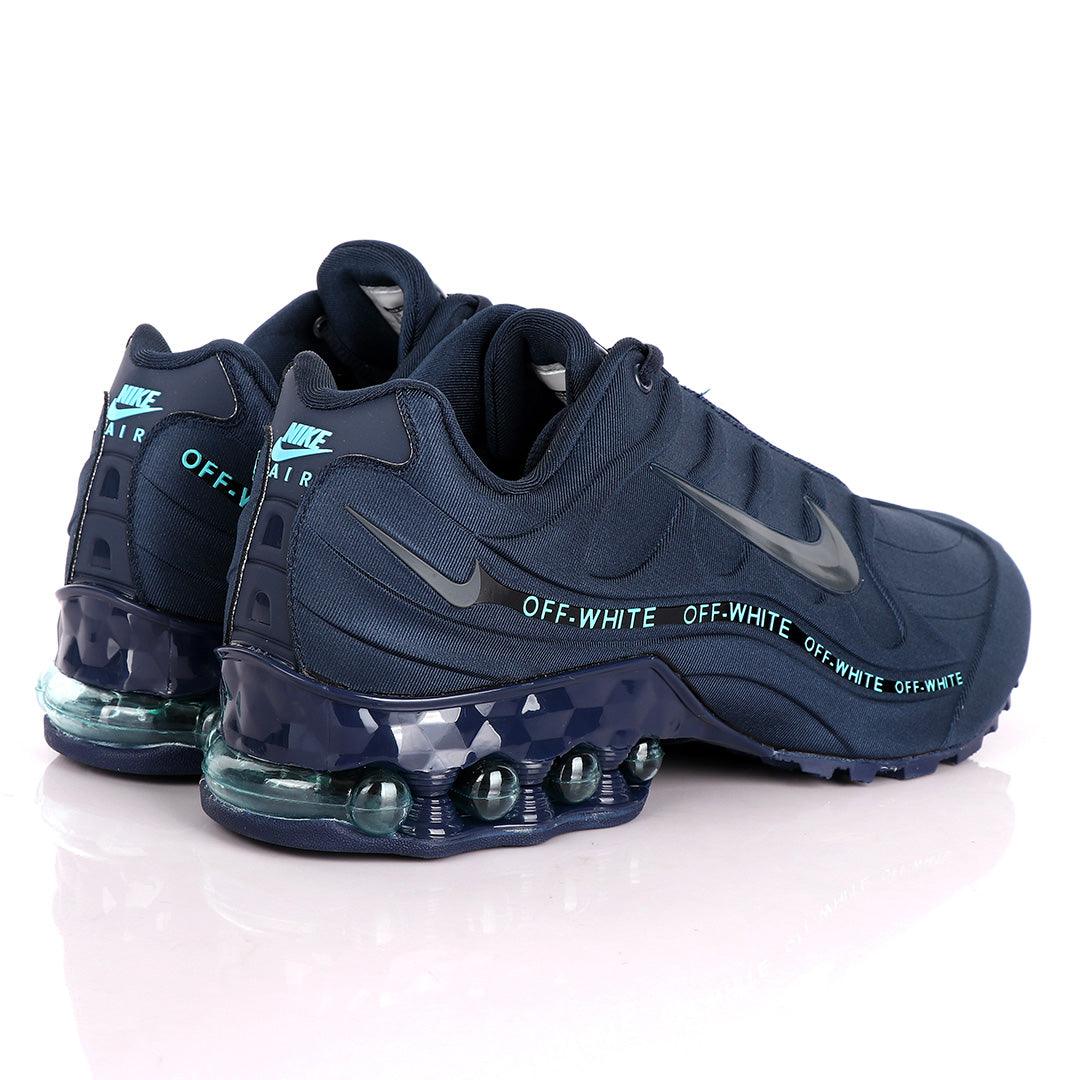 NK Max Off-White NavyBlue Sneakers With Carbon Grey Logo - Obeezi