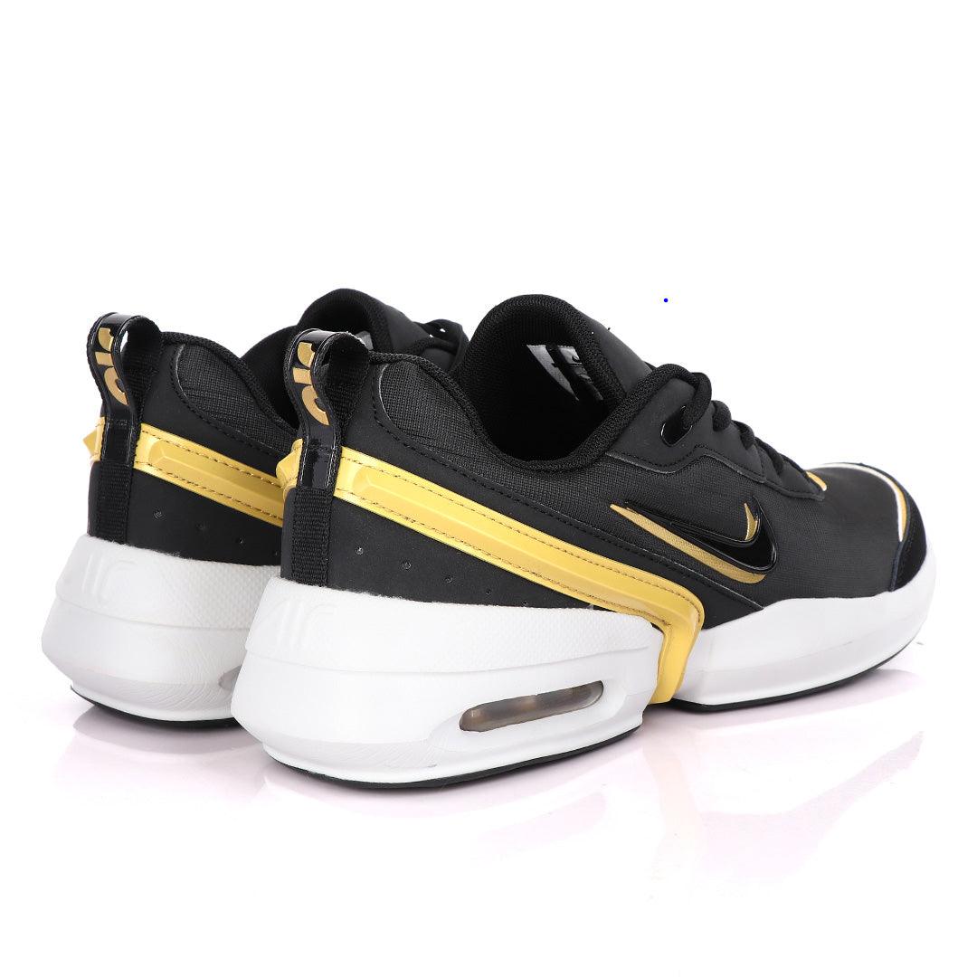 NK Max Tavas Se Black With Classic Gold Design Sneakers - Obeezi