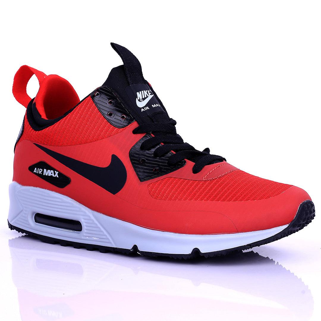 NK Max Zoom Red With Classic Black Design Sneakers - Obeezi.com