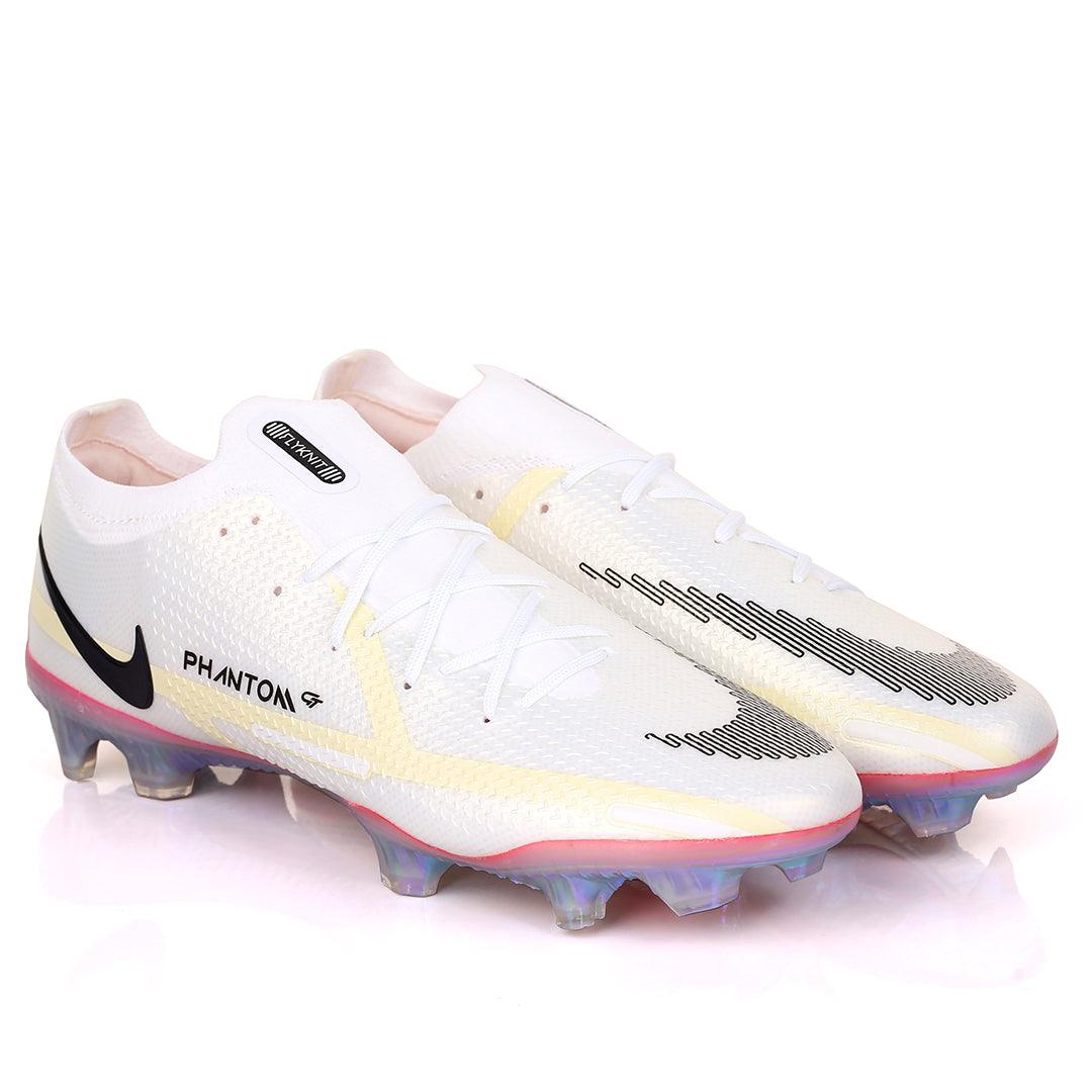 NK Phantom Logo Designed Football Boots - White - Obeezi.com