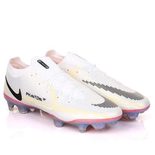 NK Phantom Logo Designed Football Boots - White - Obeezi.com