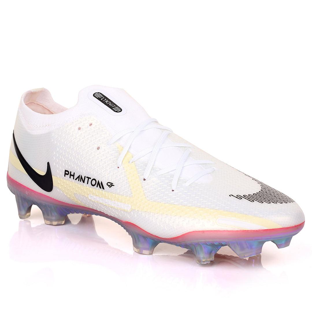 NK Phantom Logo Designed Football Boots - White - Obeezi.com