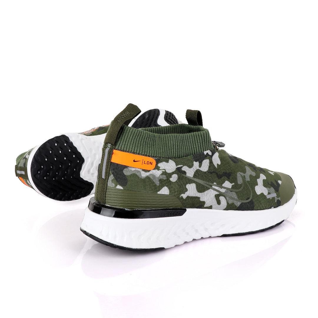 NK React Run Utility Green Running Sneakers - Obeezi