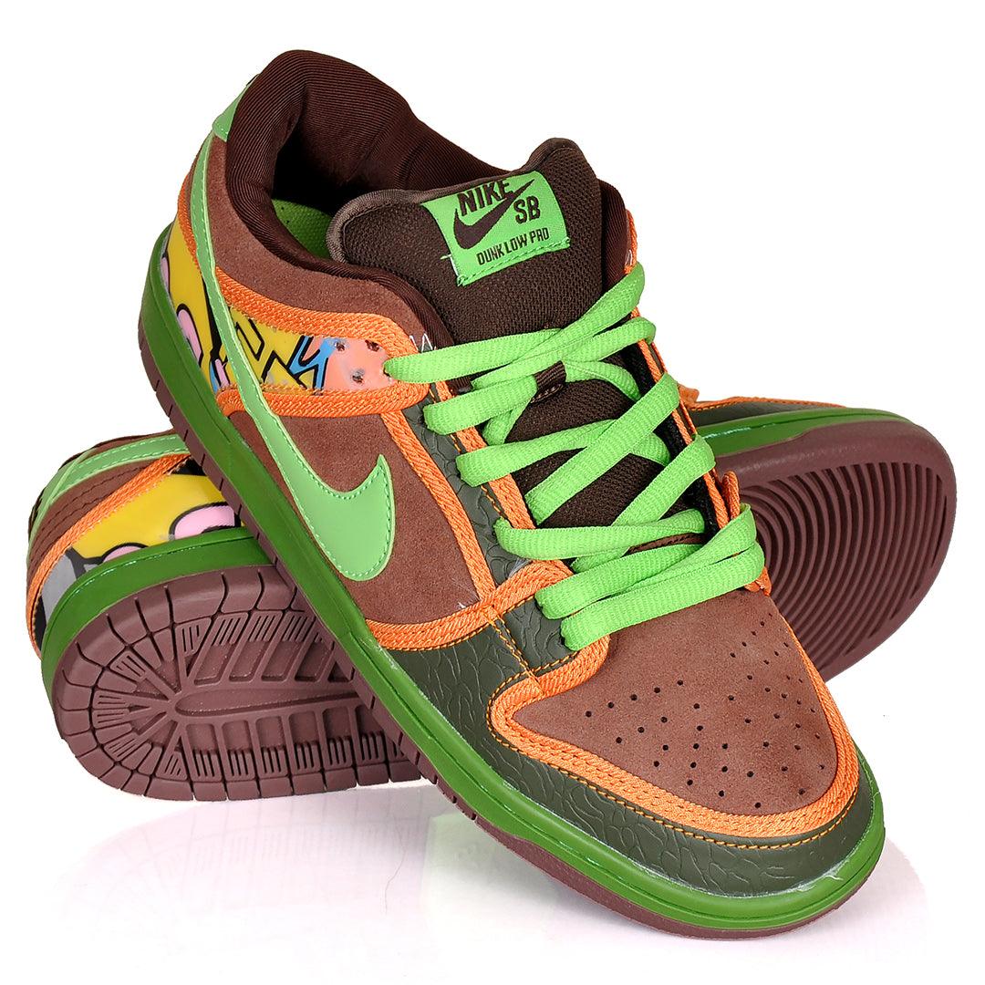 NK SB Dunk Low Pro Mixed Green Sneakers - Obeezi.com