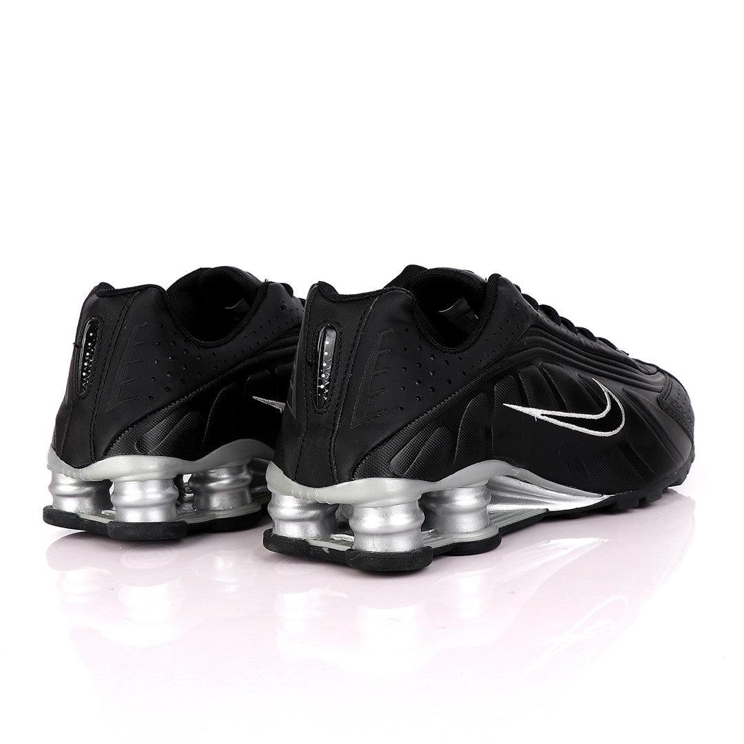 NK Shox R4 Black Silver Men's Trainers Running Shoes - Obeezi