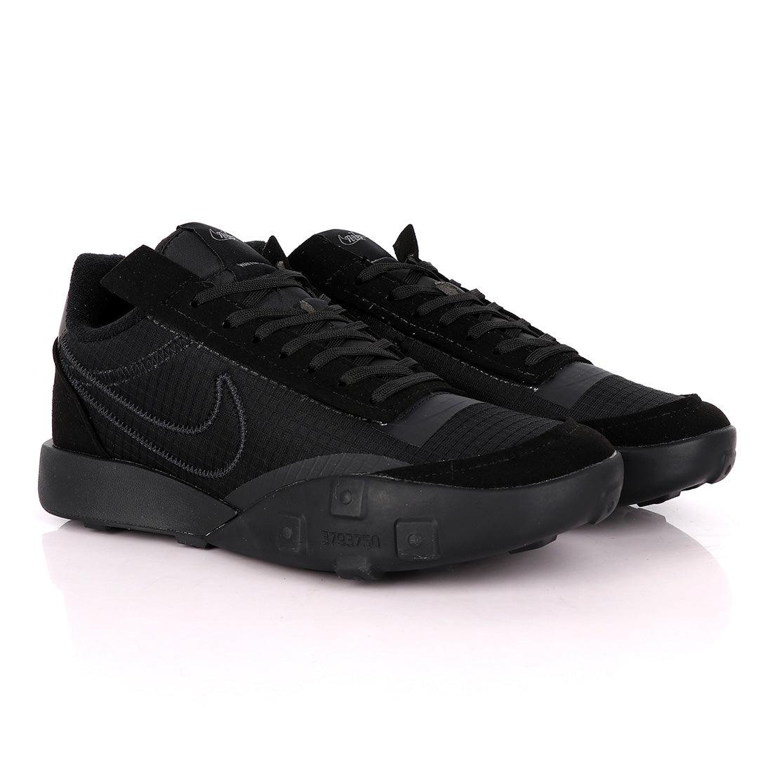 NK Waffle Racer All Black Sneakers - Obeezi