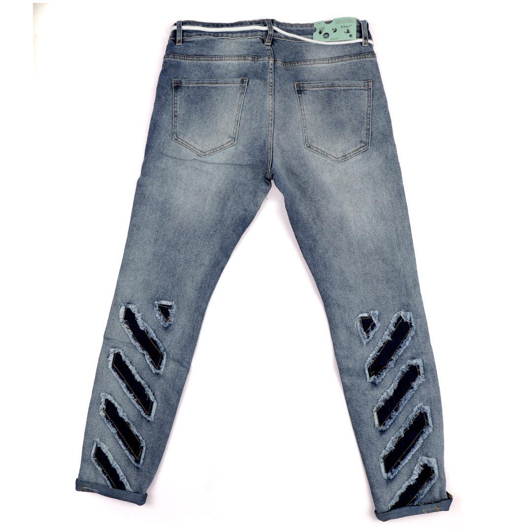 O.W Straight High Quality Jeans -Blue - Obeezi.com