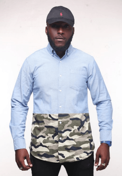 Obeezi blue Ray Mid-Camo Shirt - Obeezi