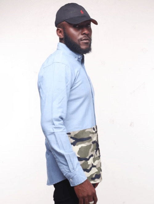 Obeezi blue Ray Mid-Camo Shirt - Obeezi
