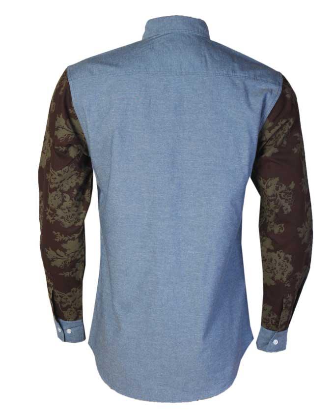 Obeezi Classic Dual color flowery Long sleeve shirt - Obeezi