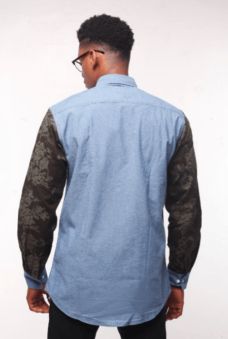 Obeezi Classic Dual color flowery Long sleeve shirt - Obeezi