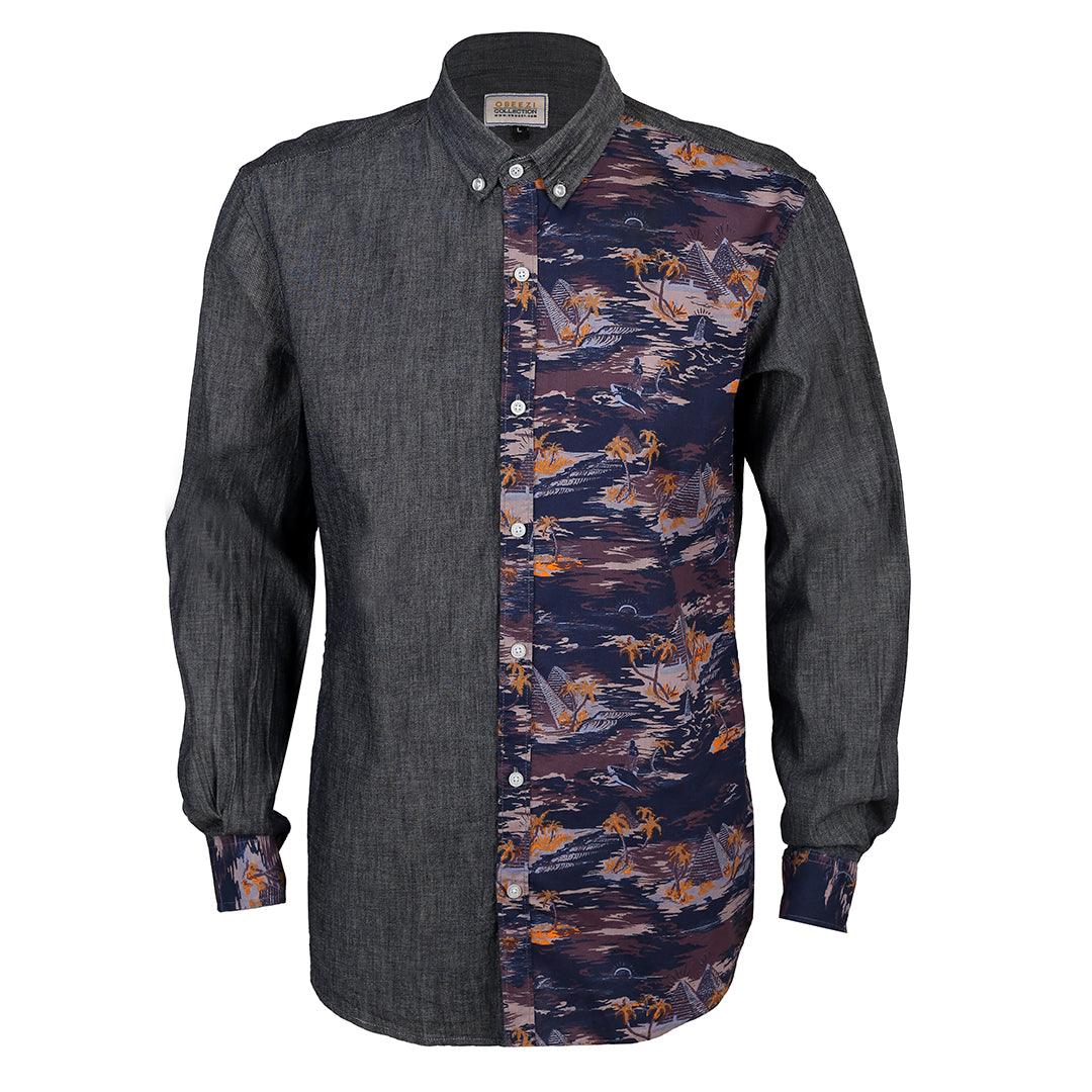 Obeezi Exquisite Double sided Designed Shirt - Grey - Obeezi.com