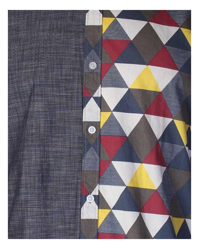 Obeezi multi colored Triangle Denim shirt - Obeezi
