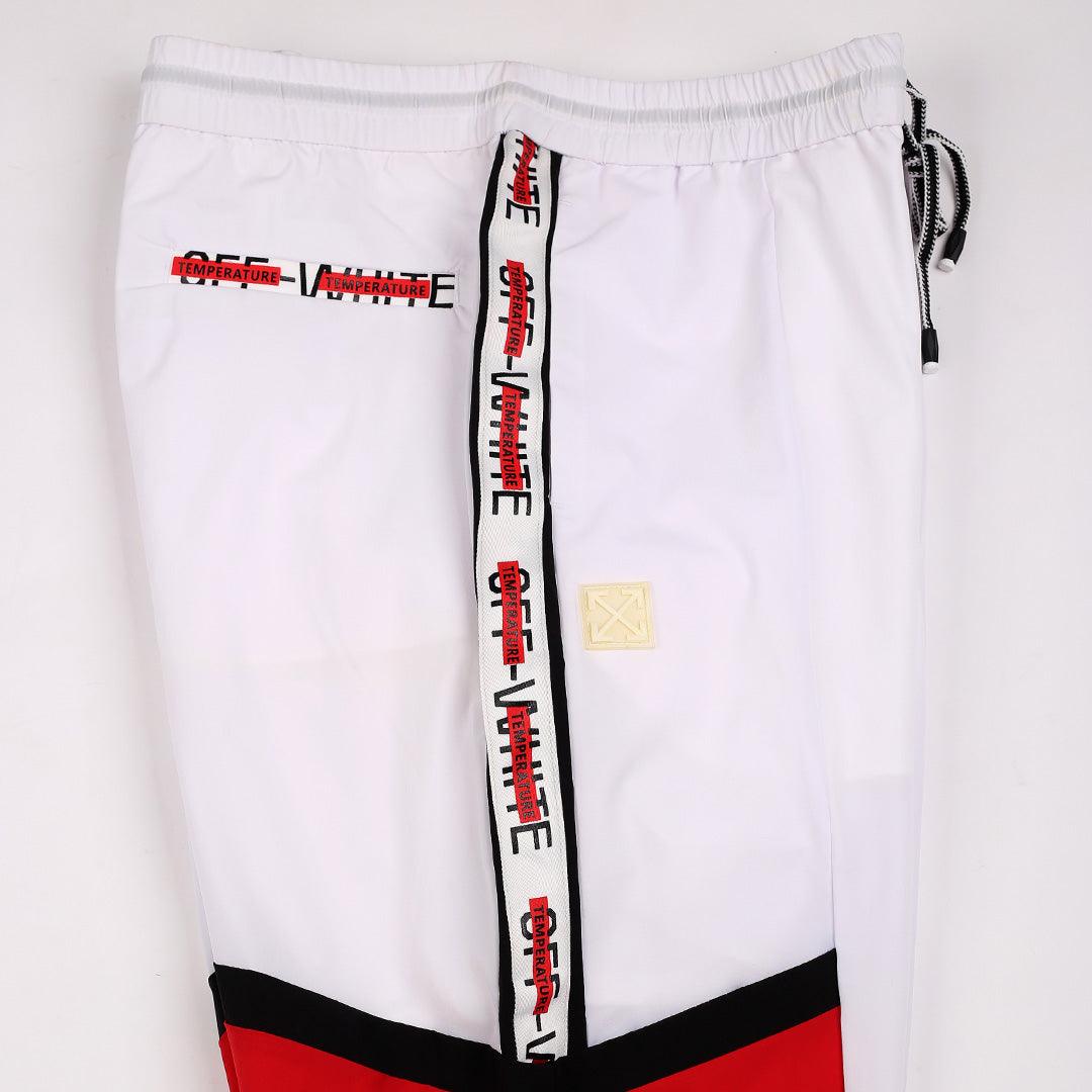 Off Men's Logo Designed Joggers - White - Obeezi.com
