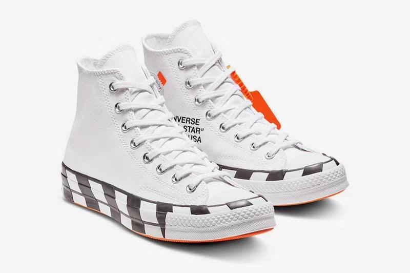 Off White All Star Converse Chuck Taylor White Black Sneakers - Obeezi