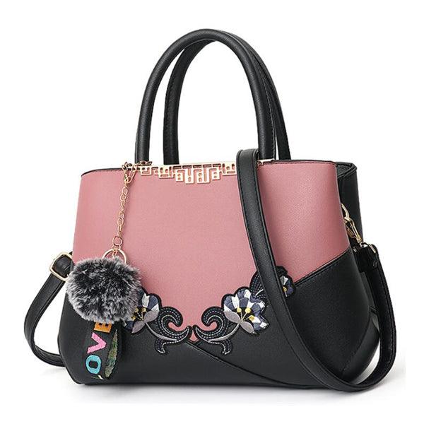 Onion French Hobo With Faux - Fur Cham Shape Tote Handbag - Obeezi.com