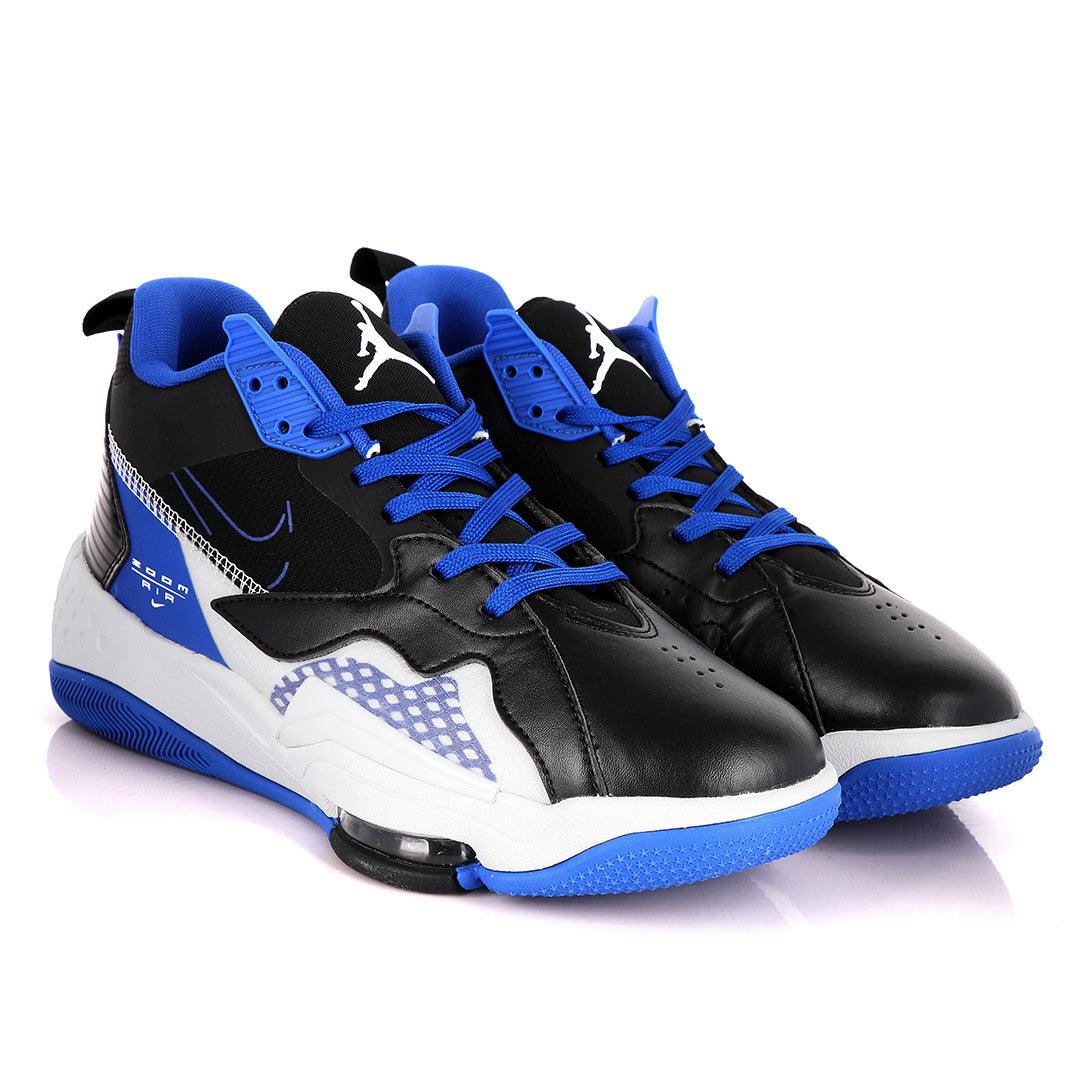 Original Air Jordan Zoom Royal Blue And Black Sneakers - Obeezi
