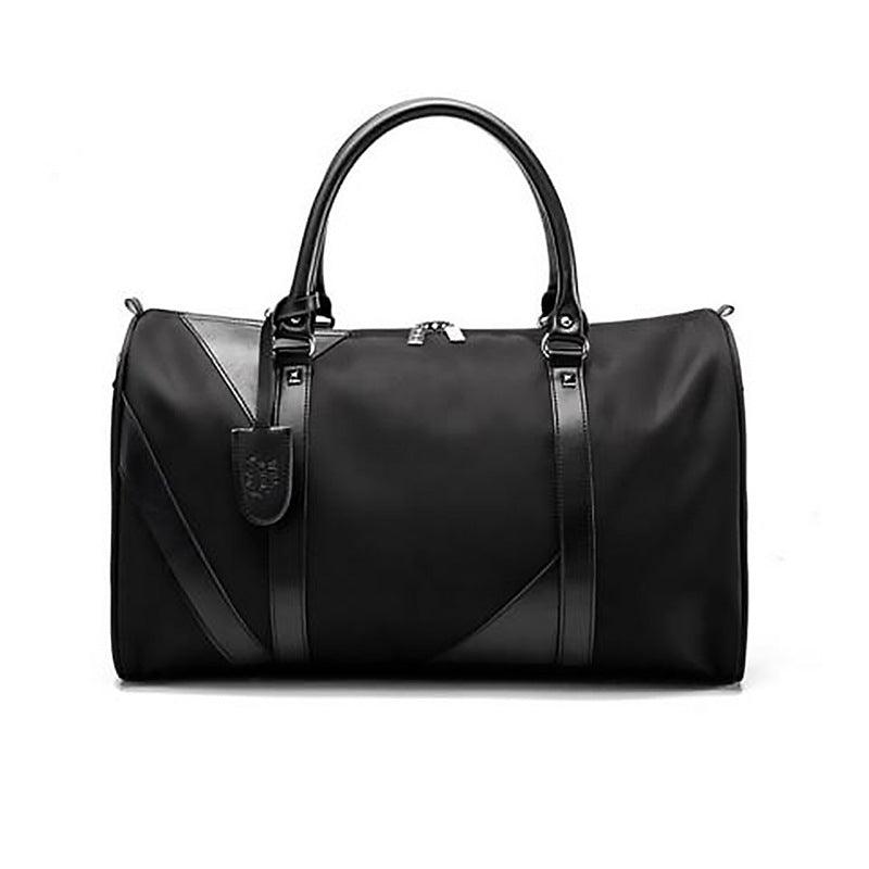 Oxford Executive Black Leather Travel Bag - Obeezi.com
