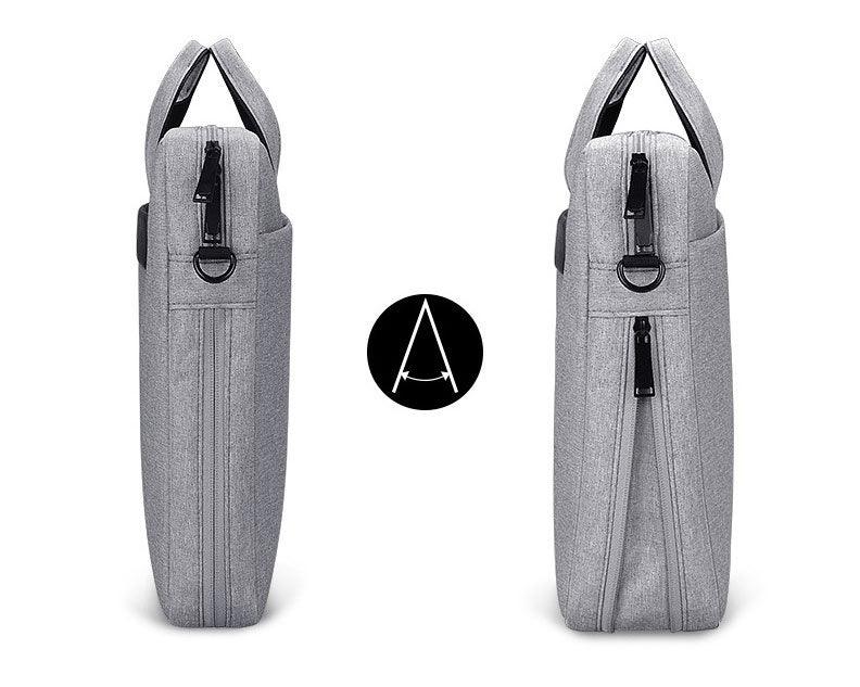 Oxford Men's Portable And Expandable Laptop Bag- Ash - Obeezi.com
