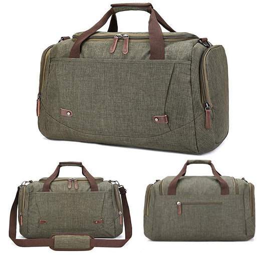 Oxford Multi Pocket Water Resistant Large Capacity Luggage Green Bags - Obeezi.com