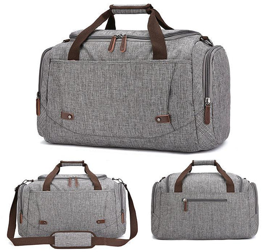 Oxford Multi Pocket Water Resistant Large Capacity Luggage Grey Bags - Obeezi.com