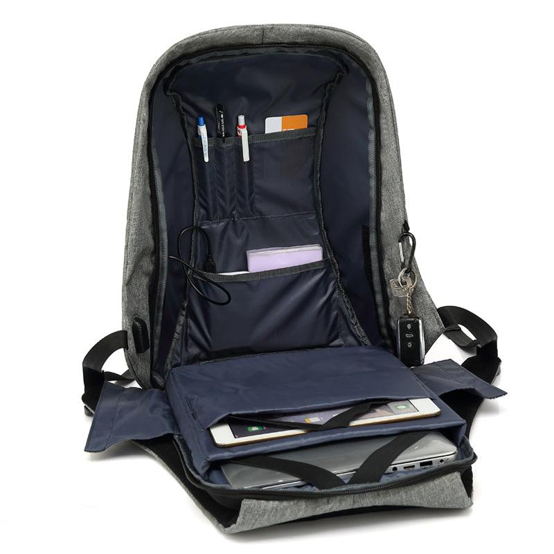 Oxford Waterproof Business and Laptop Smart Backpack- Blue - Obeezi.com