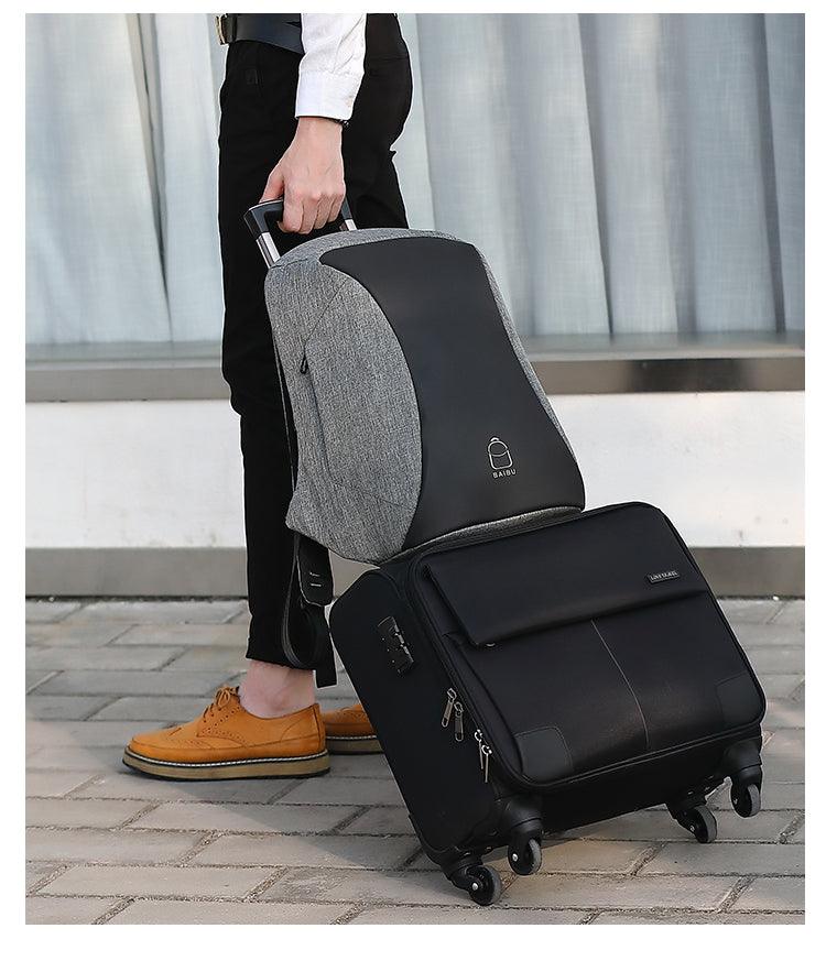 Oxford Waterproof Business and Laptop Smart Backpack- Blue - Obeezi.com