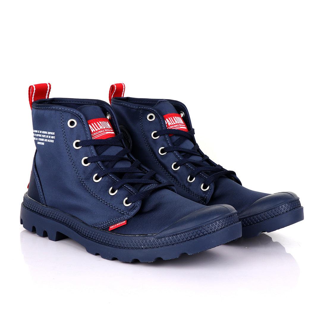 Palladium Dare Night Navyblue with Red Strap Boots - Obeezi