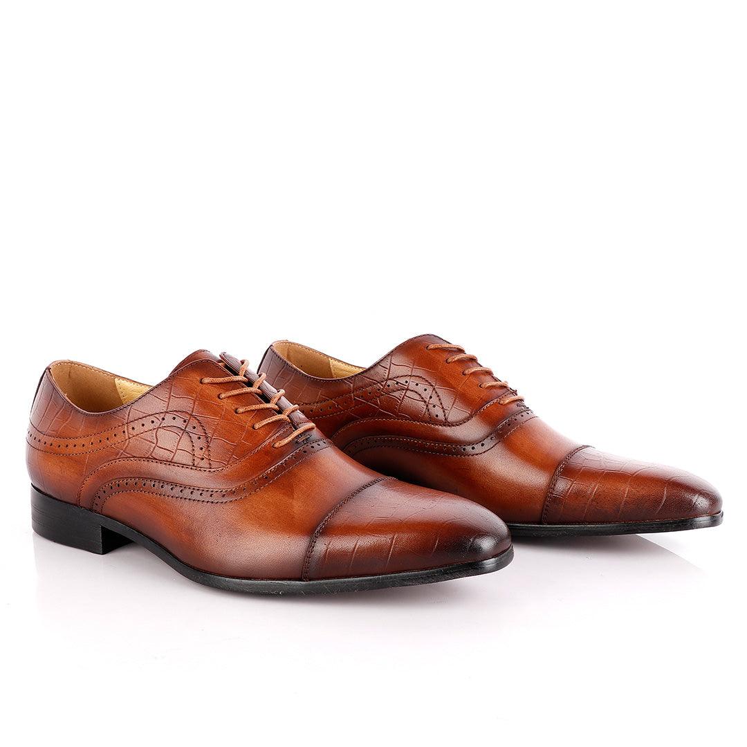 Paul Smith Derby Lace Up Brown Leather Brogue Shoe - Obeezi