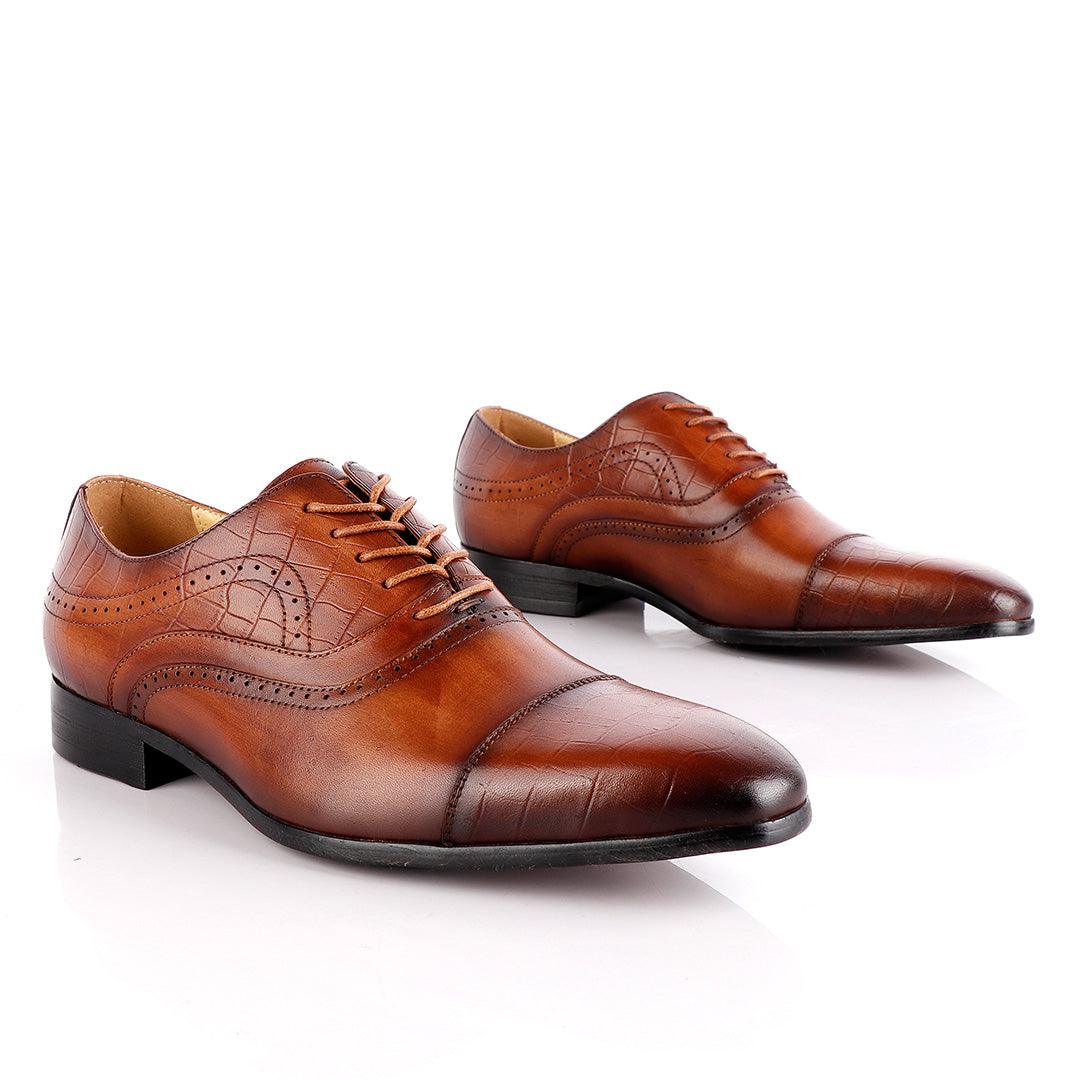 Paul Smith Derby Lace Up Brown Leather Brogue Shoe - Obeezi