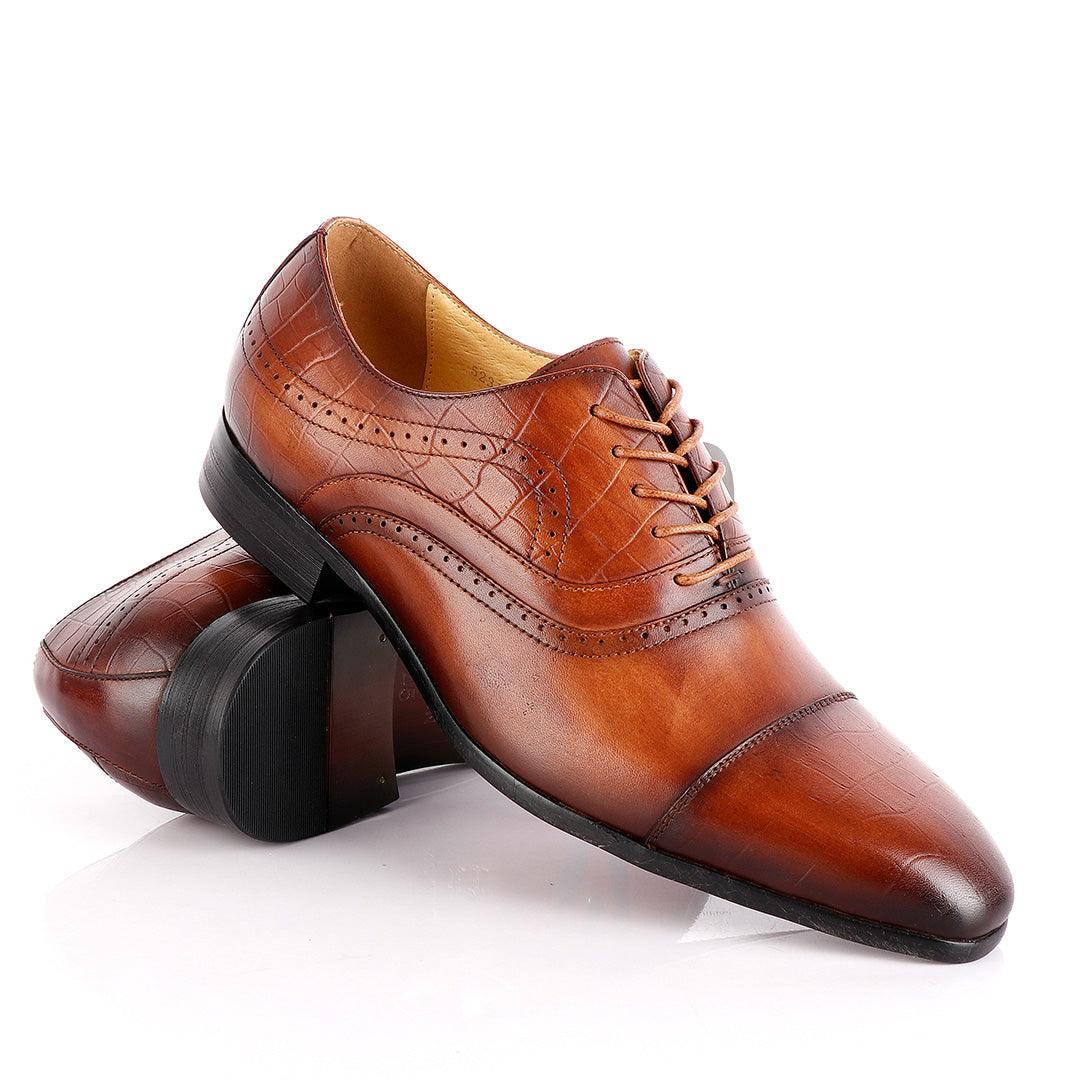 Paul Smith Derby Lace Up Brown Leather Brogue Shoe - Obeezi