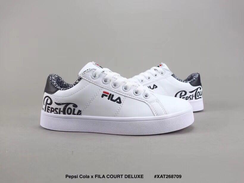 Pepsi Cola X Fila Court Deluxe Low Tennis Culture Shoes White - Obeezi