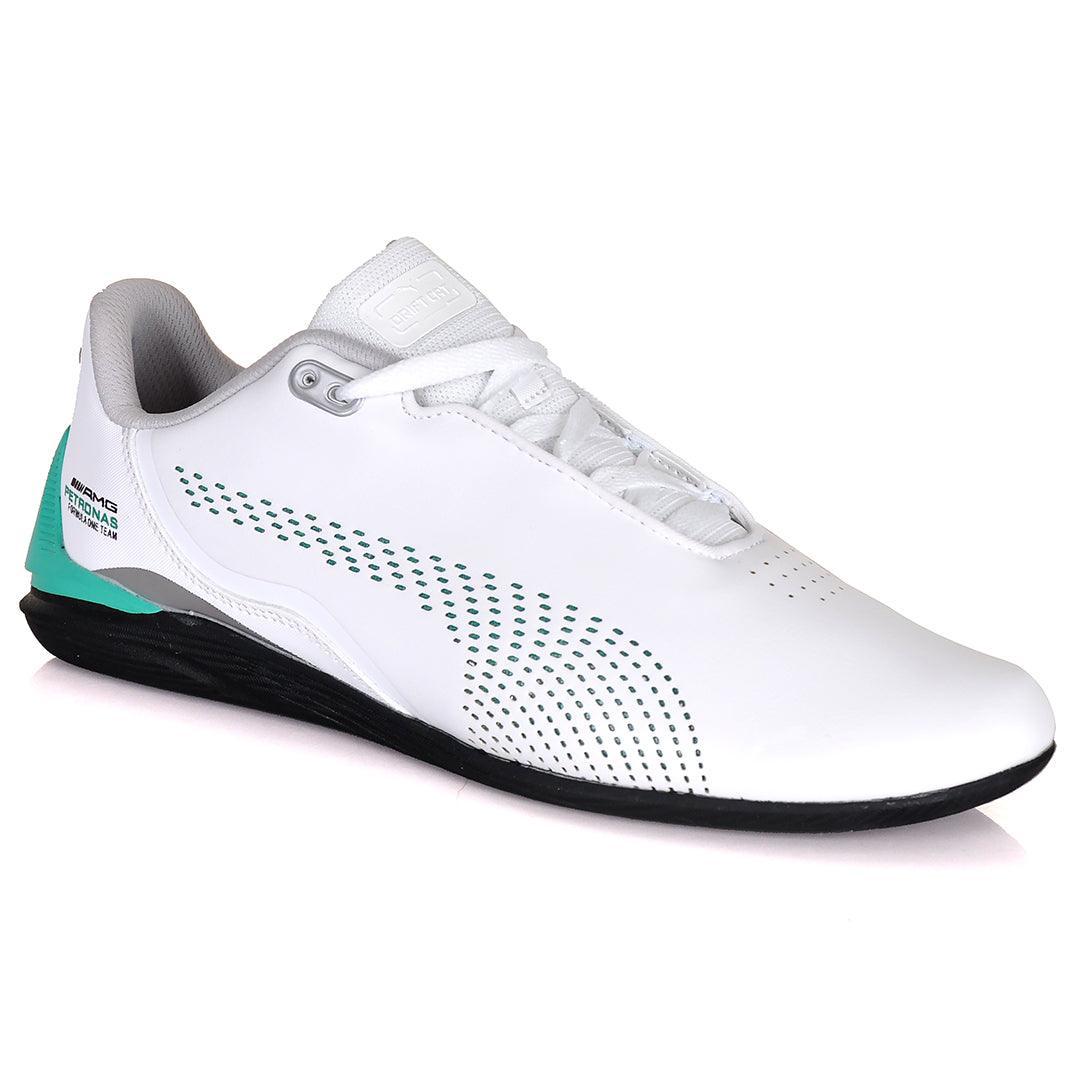 PM Green Drift Cat Decima Motorsport White Sneakers - Obeezi.com