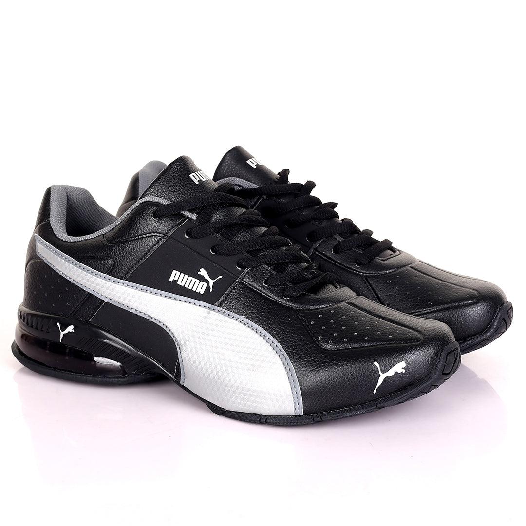 PM Perf Black White Low Sneakers Designed - - Obeezi.com