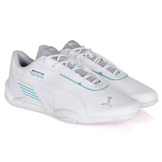PM Petronas Motorsport Benz Logo Sneakers- White - Obeezi.com