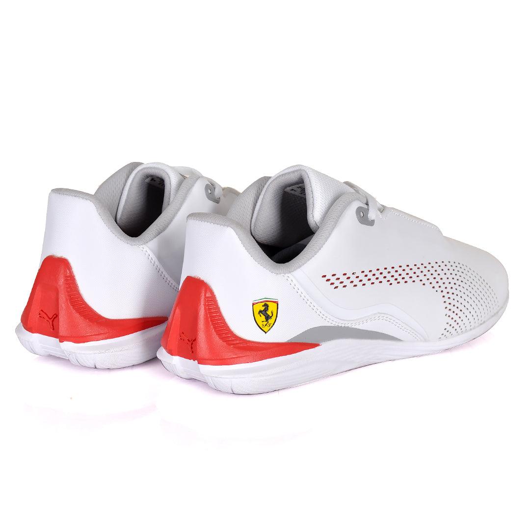 PM Red Drift Cat Decima Motorsport White Sneakers - Obeezi.com